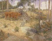 julian alden weir Midday Rest in New England oil painting reproduction